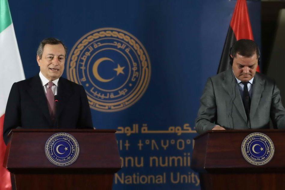 Draghi: &quot;E' un momento unico per ricostruire l'amicizia con la Libia&quot;