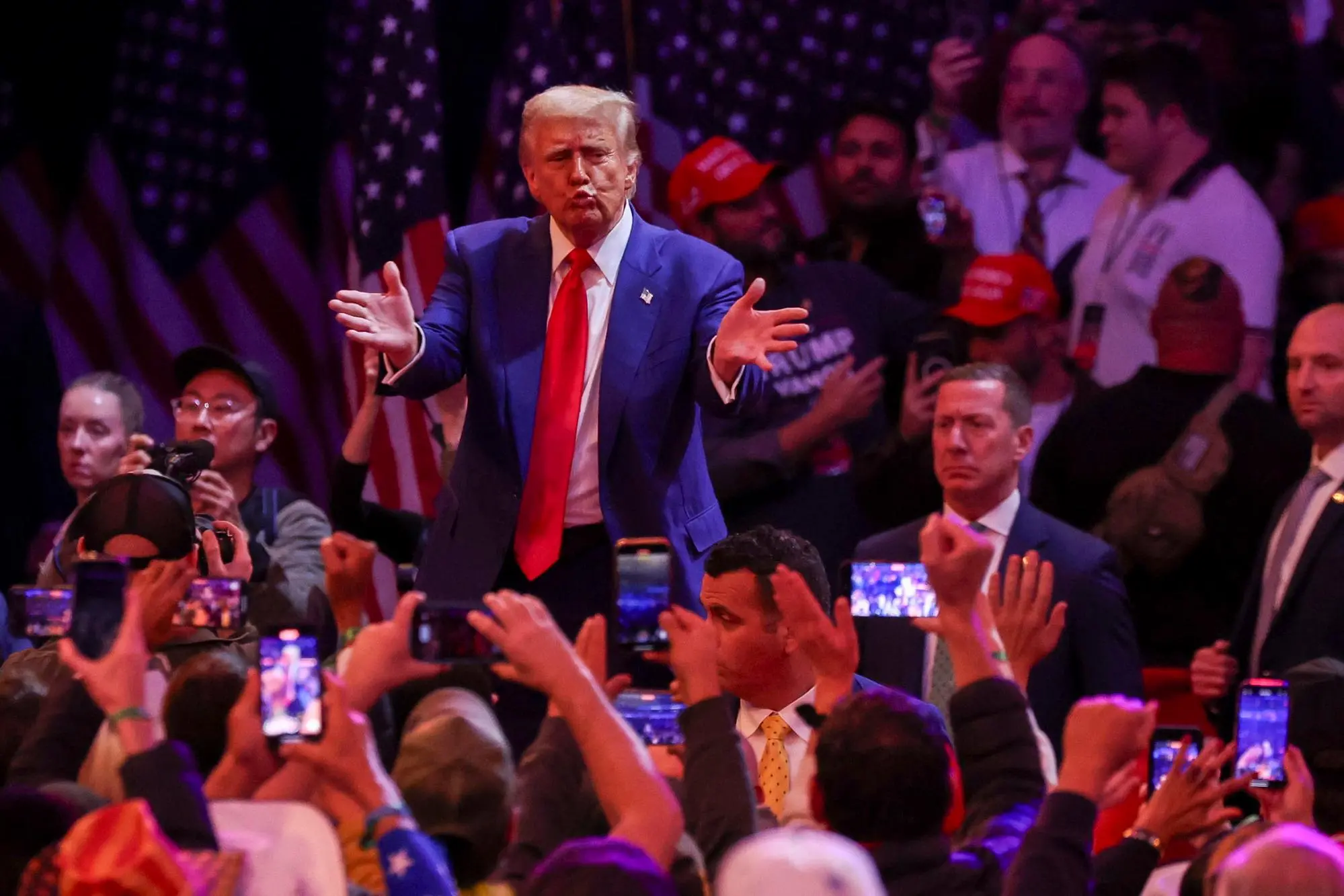 Donald Trump al Madison Square Garden (Ansa-Epa)