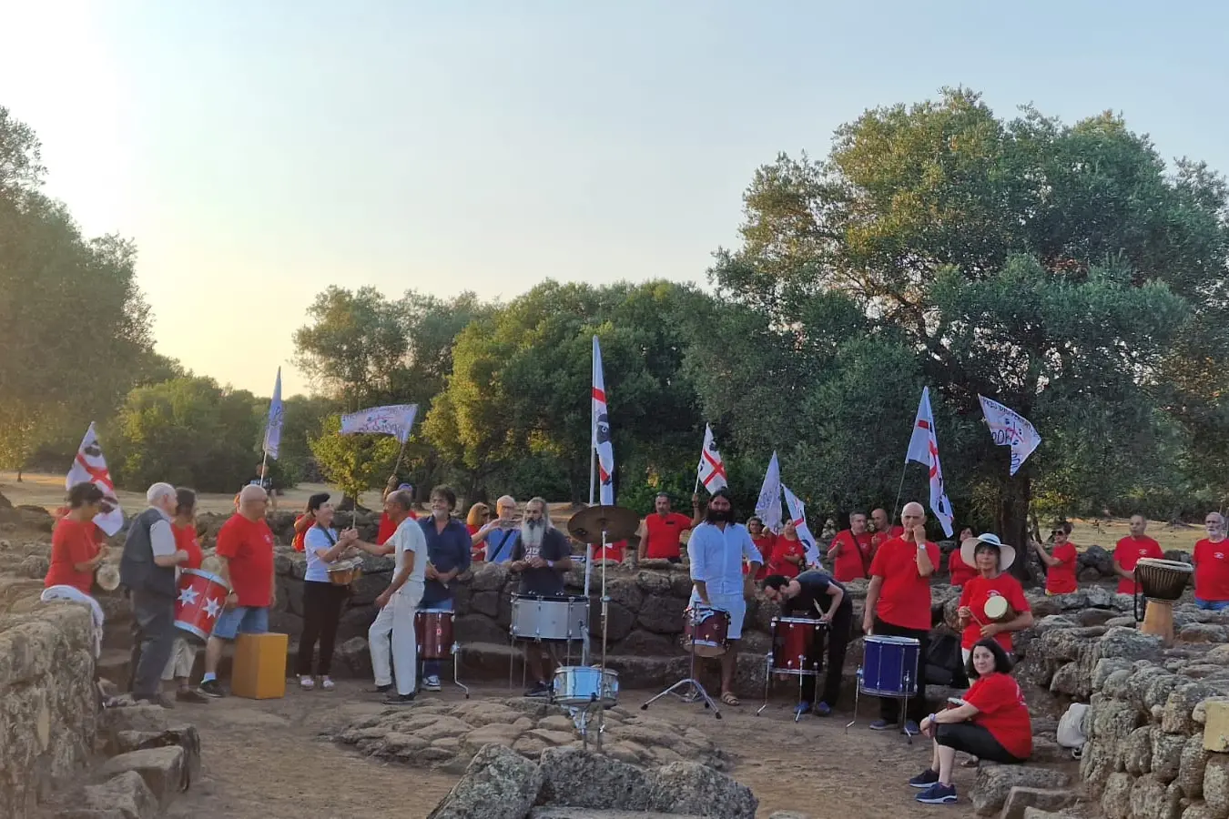 Un flash mob organizzato dal Presidio del popolo sardo