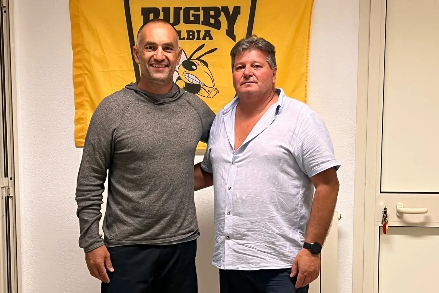 Coach Kelly Rewiti Rolleston e il presidente Maurizio Spano (foto concessa)