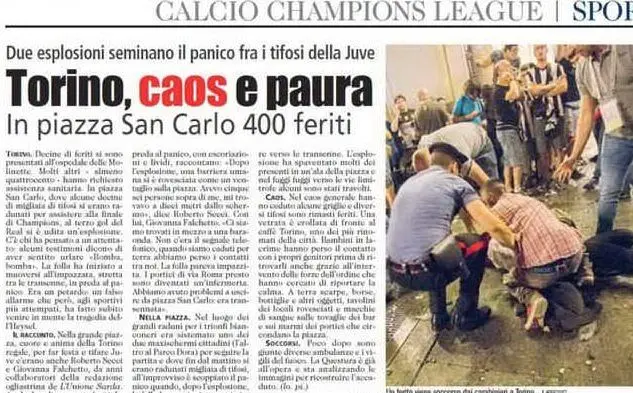 L'articolo de L'Unione Sarda il giorno dopo
