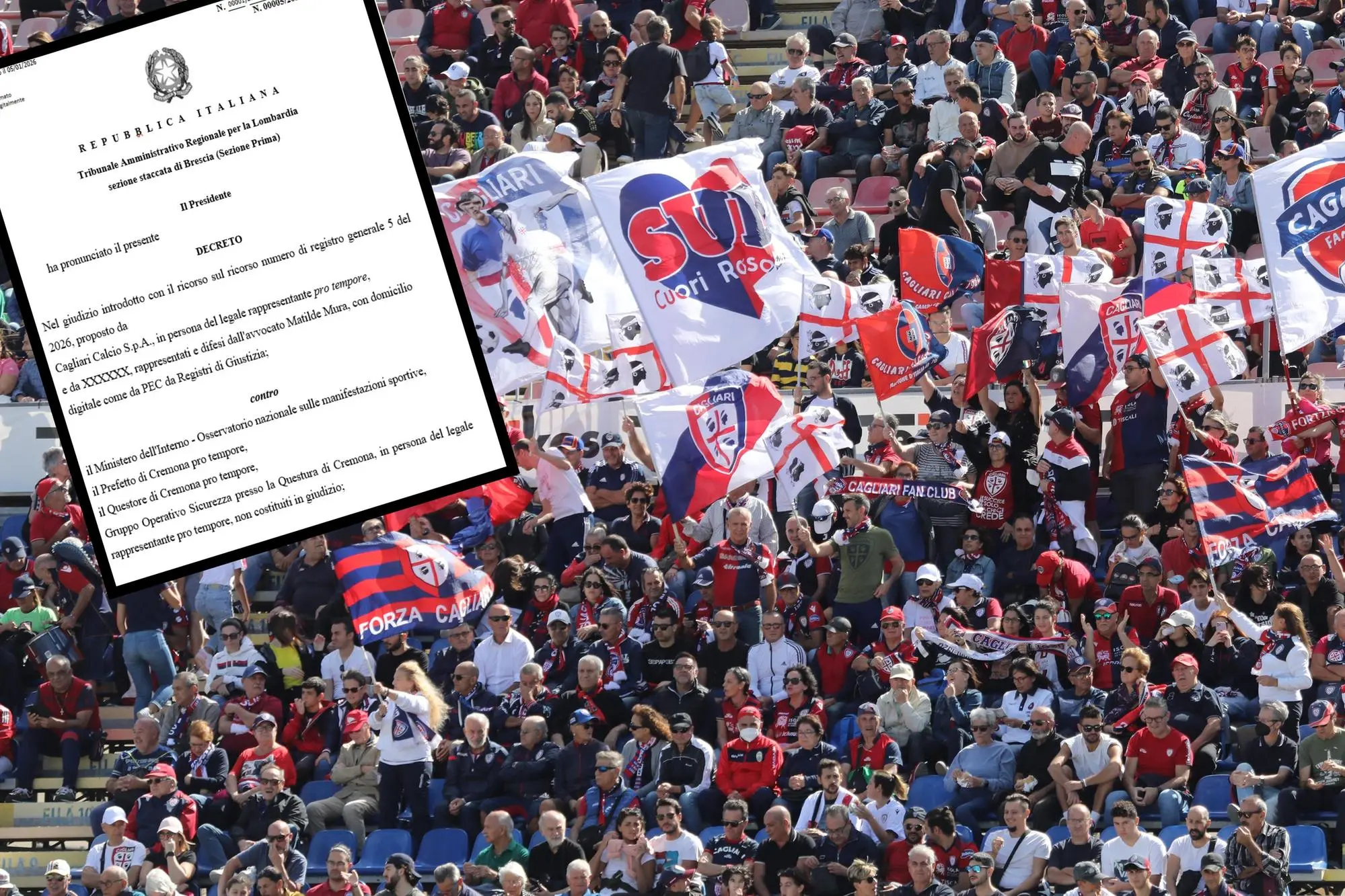 A Cremona solo sardi con la tessera del tifoso