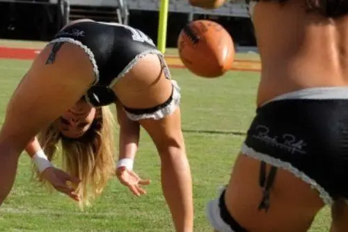 Football in lingerie