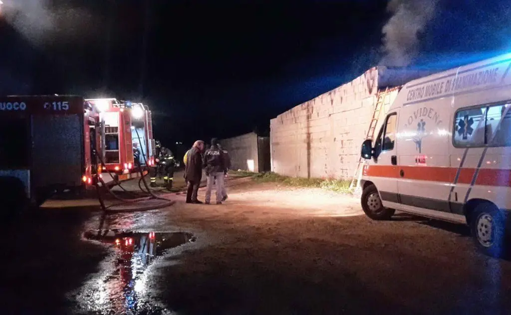 Il luogo dell'incendio