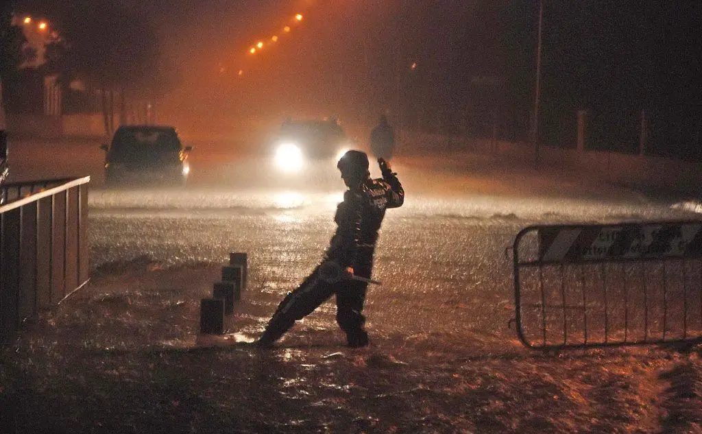 L'alluvione del 2013 (Foto Satta L'Unione Sarda)