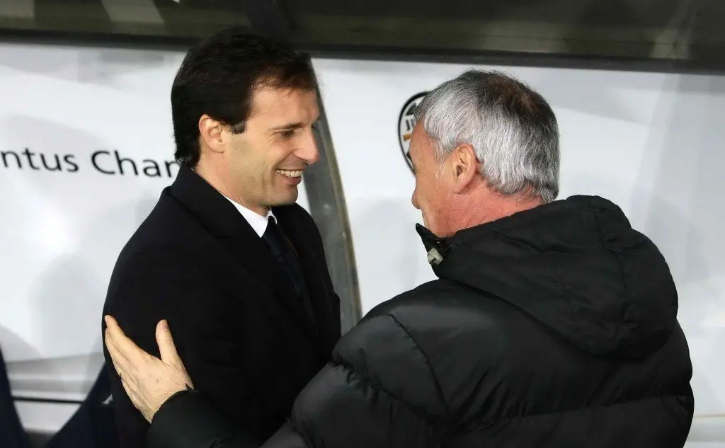 Claudio Ranieri insieme a Massimiliano Allegri