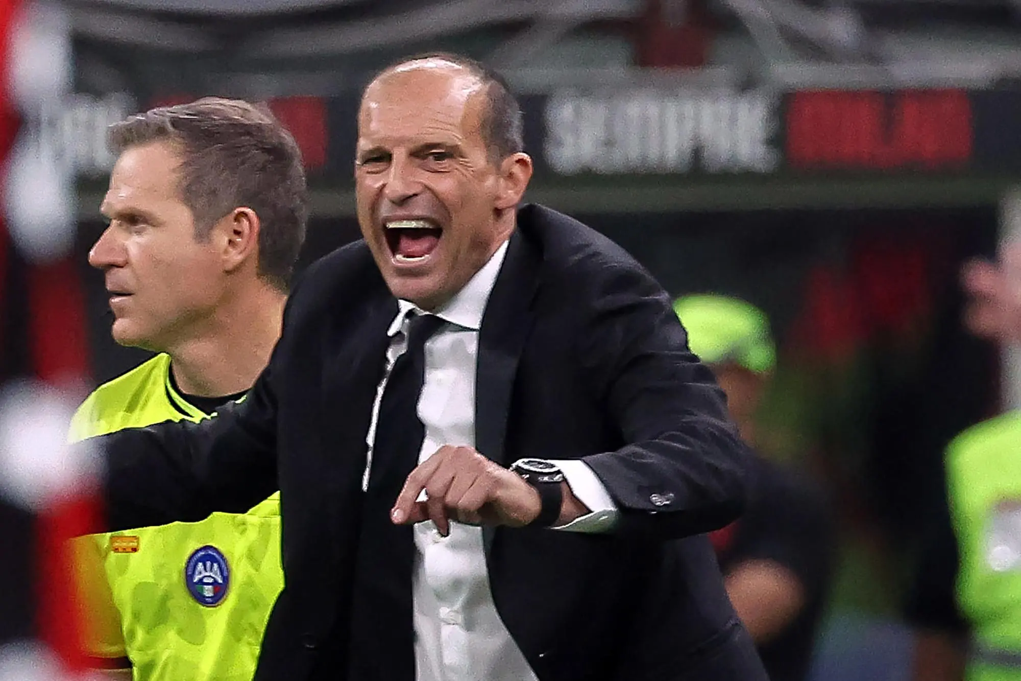 Massimiliano Allegri in Milan-Cagliari (foto Ansa)