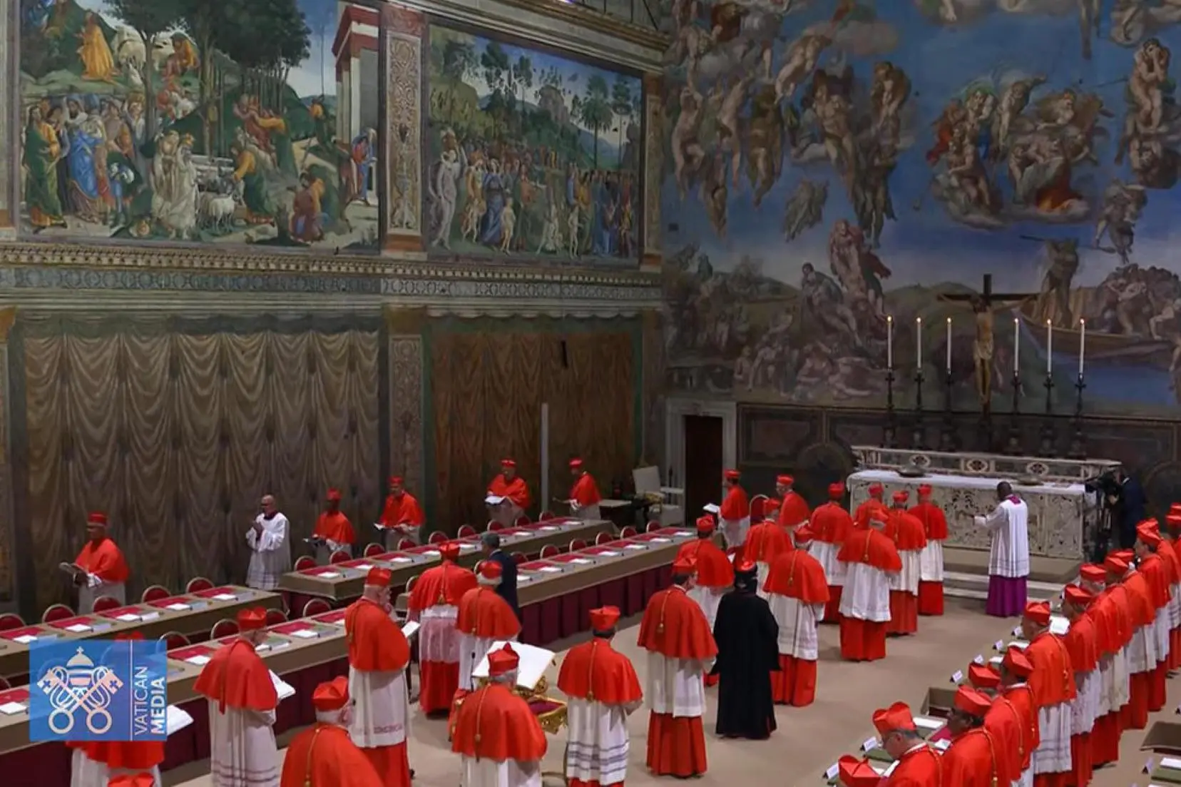 L'ingresso dei Cardinali nella Cappella Sistina