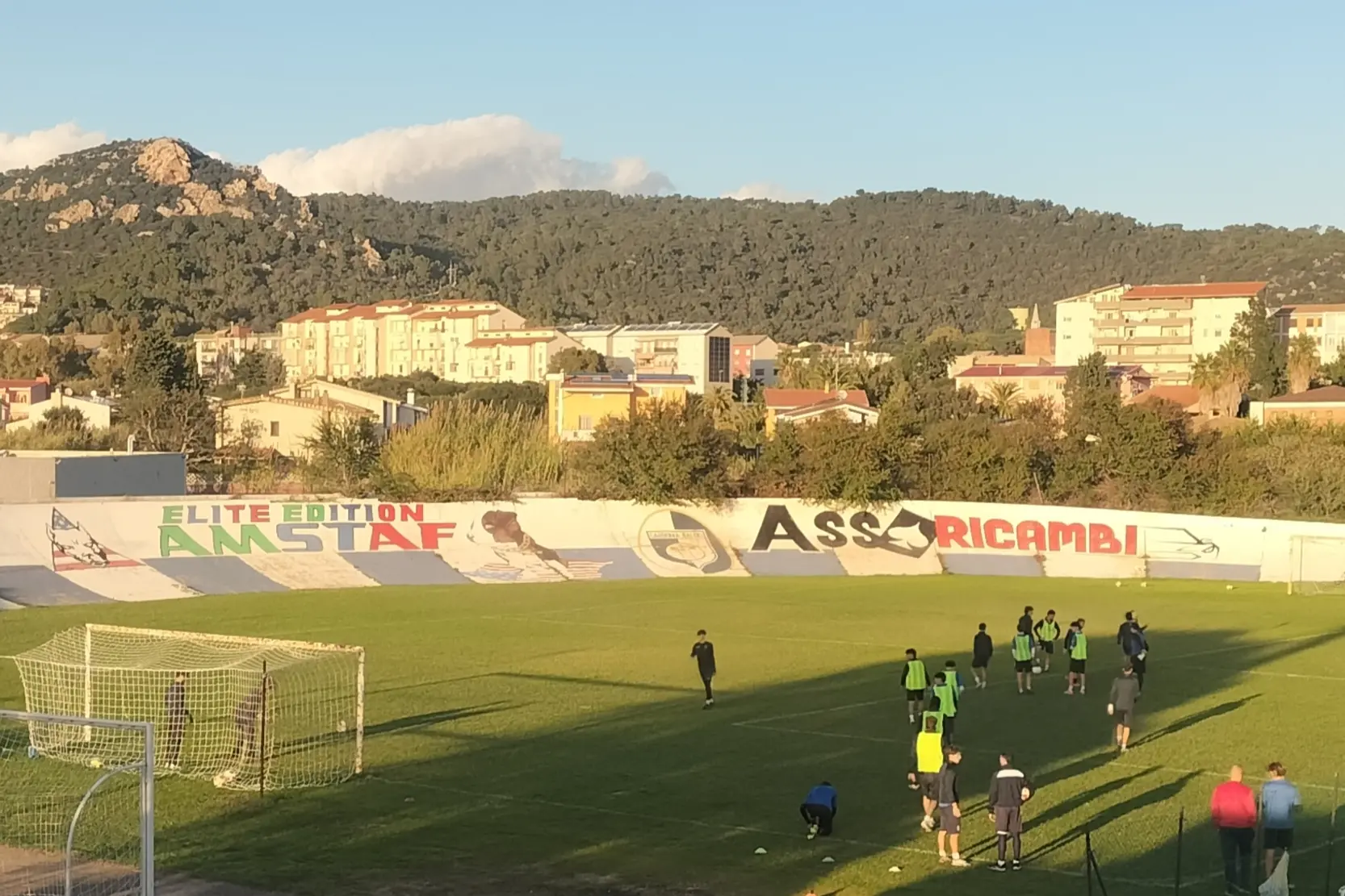 Una seduta di allenamento allo Zoboli (foto Scano)
