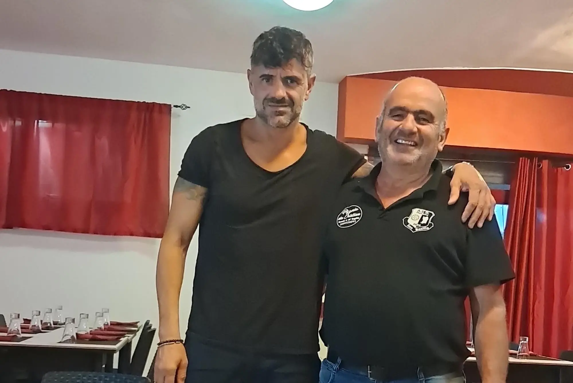 Bebo Palmas e il dirigente Cenzo Lacu