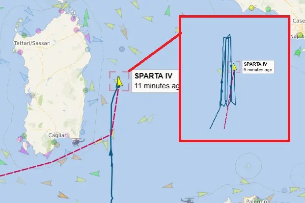 La rotta della nave russa