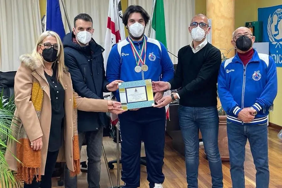 Vittorio Cabras premiato a Sennori (foto Comune di Sennori)