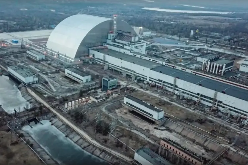 Il sito nucleare di Chernobyl (foto Ansa/Epa)