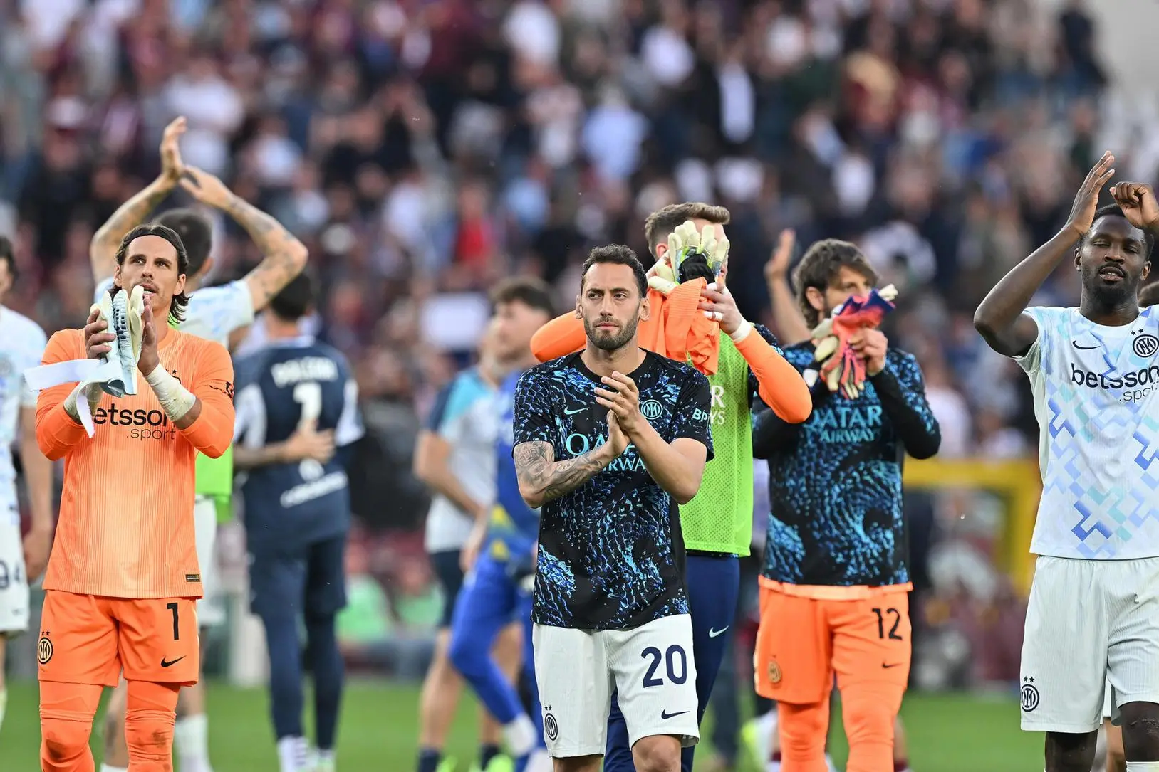 Players of inter at the end of the of the italian Serie A soccer match Torino FC vs Inter FC at the Olimpico Grande Torino Stadium in Turin, Italy, 26 April 2026 ANSA/ALESSANDRO DI MARCO