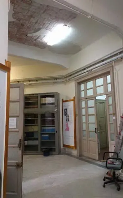 Uno dei corridoi del Dipartimento di Matematica e Informatica