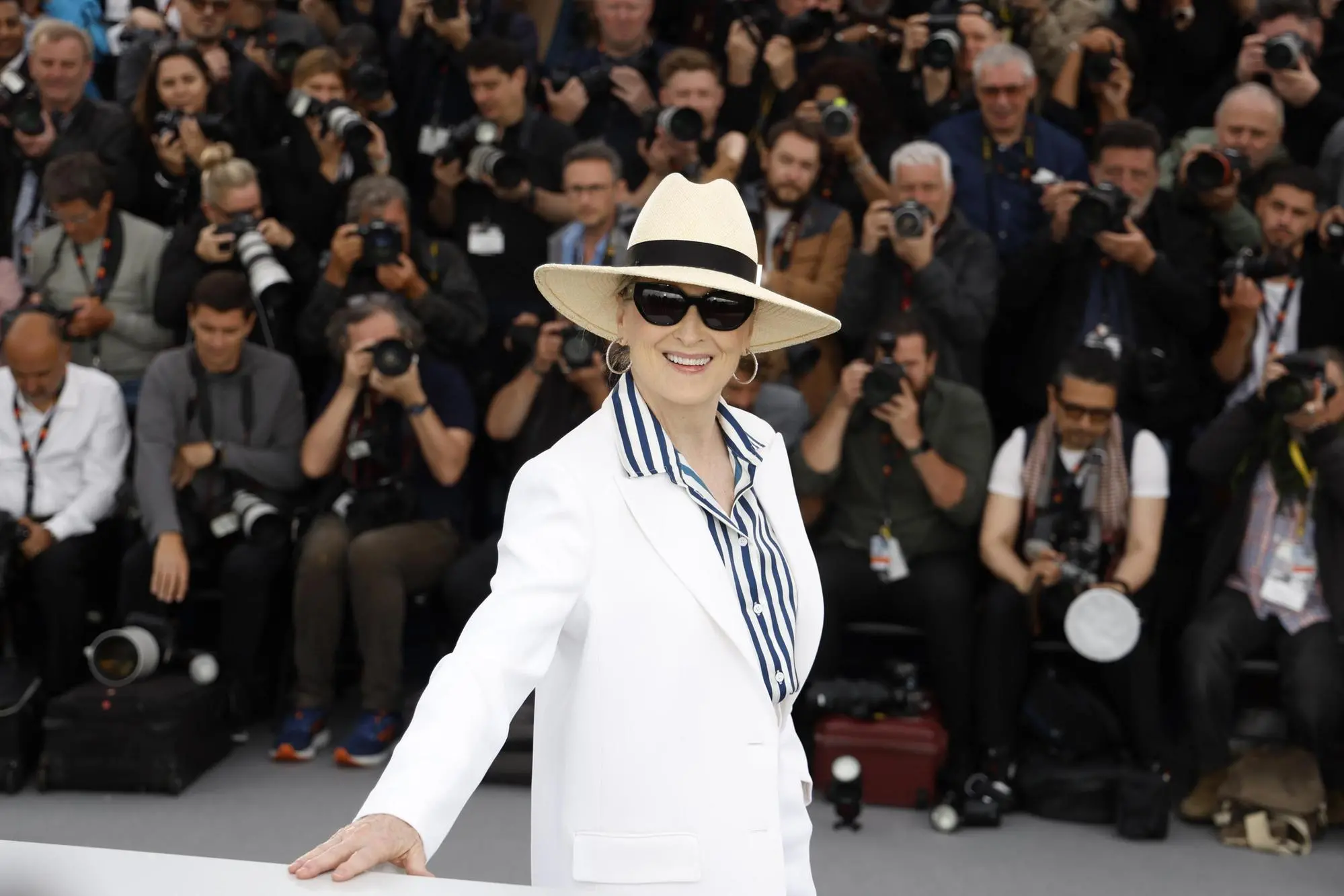 Meryl Streep a Cannes, per l'attrice la Palma d'oro onoraria (foto Ansa/Epa)