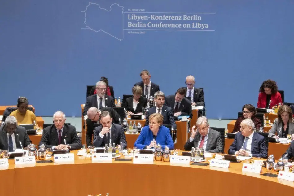 I leader alla Conferenza di Berlino (Ansa)