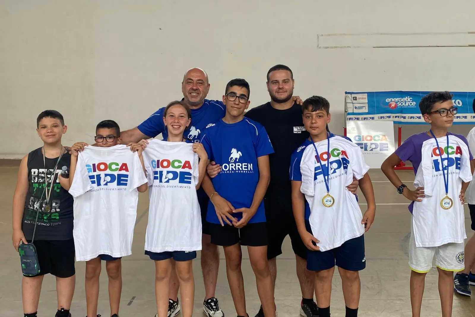 Ragazzi del Centro pesistica Sardegna di Ghilarza