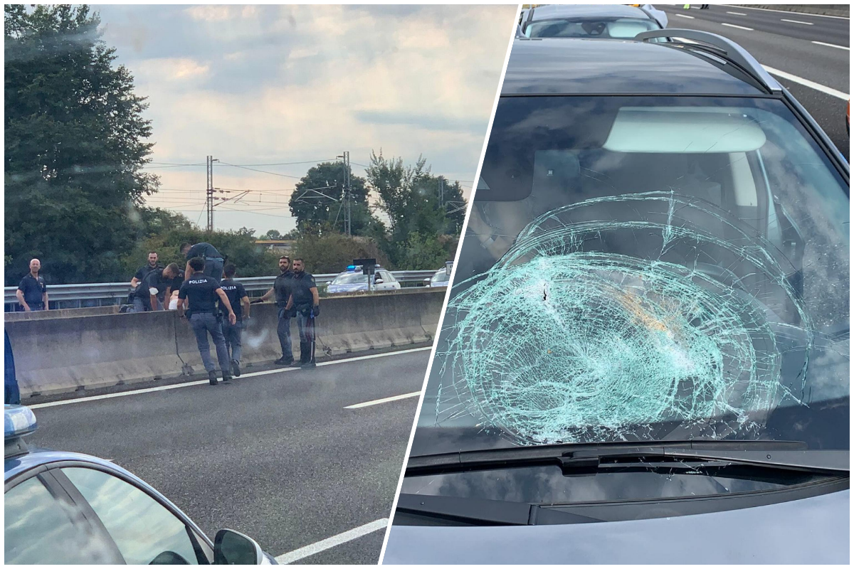 Autos in A1 mit Steinen bewerfen, mit dem Taser treffen und festnehmen. Der Abgeordnete der Lega Nord: „Mein Sohn ist traumatisiert“