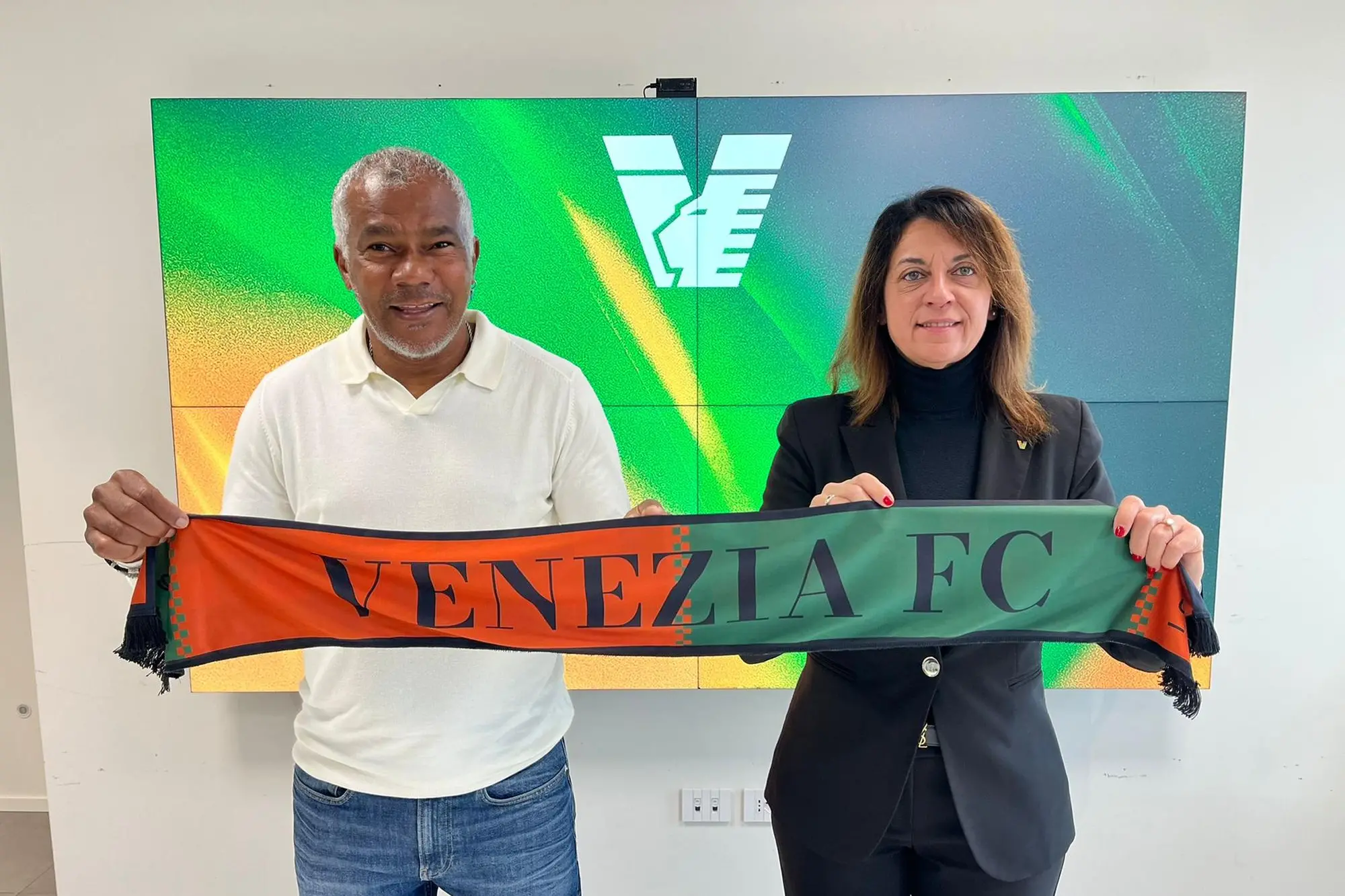 Oliveira con la Team manager del Venezia femminile, Grazia Trentin