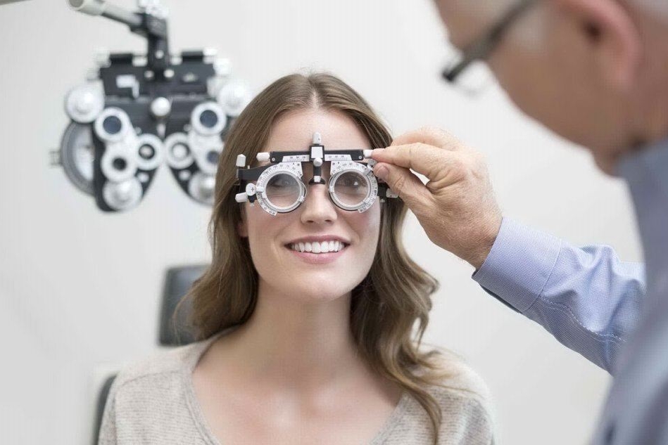 Misurazione di lenti correttive per un problema di miopia
