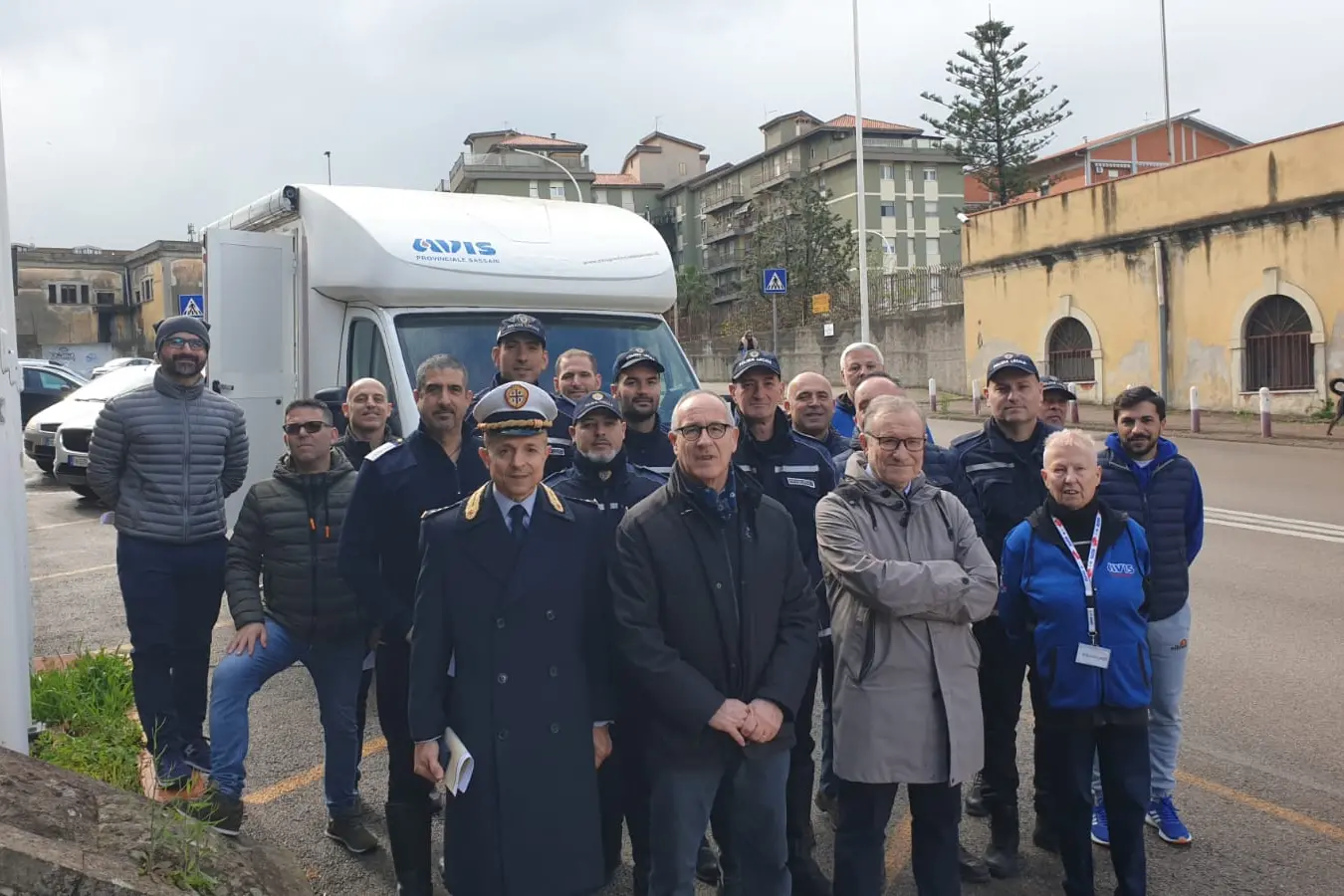 La Polizia Locale di Sassari in prima linea per l'emergenza sangue (foto concessa)