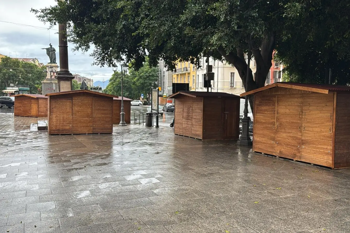 Le casette di Natale in piazza Yenne