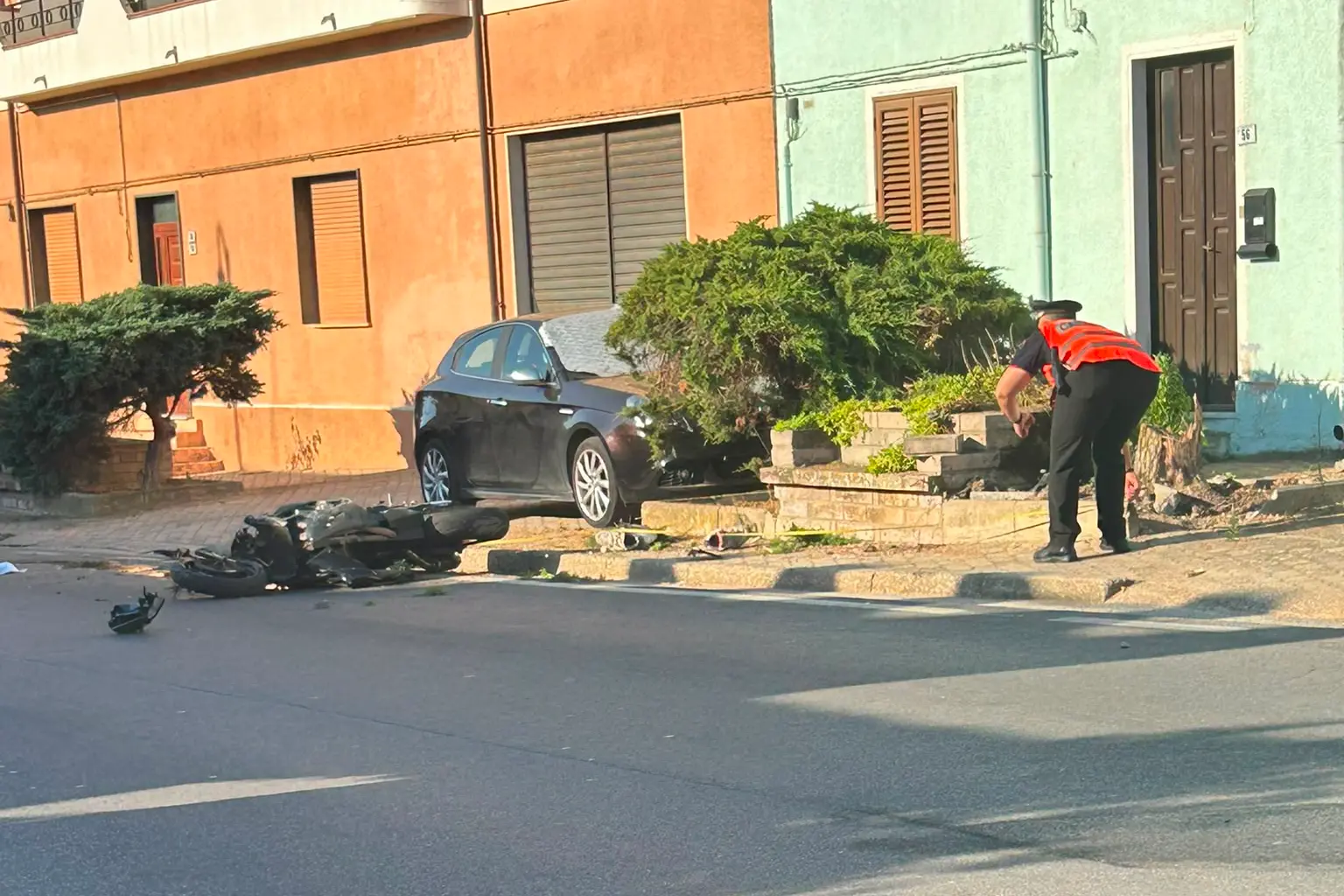 L'incidente mortale a Masainas (foto Fabio Murru)