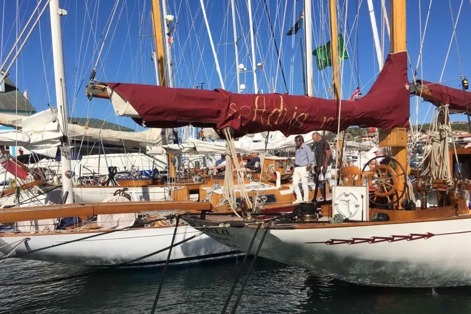 Gli yacht del trofeo Bailli de Suffren ormeggiati allo Yacht Club Porto Rotondo (foto Nanni Ono - Ycpr)