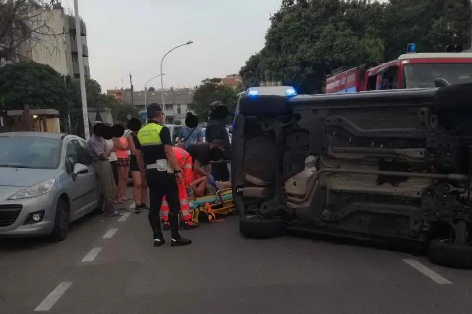 Il luogo dell'incidente (foto Municipale Cagliari)
