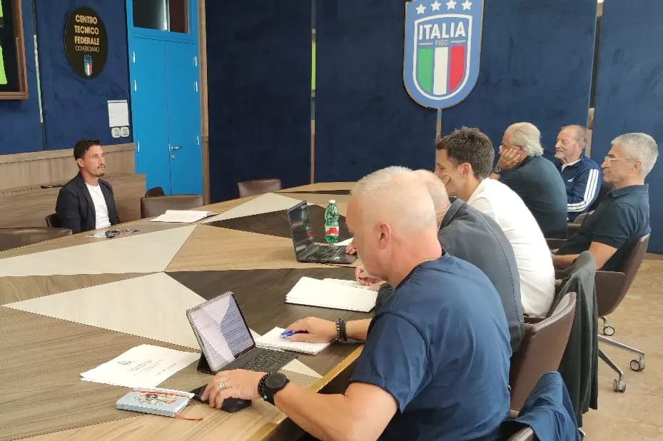 Fabio Pisacane durante l'esame a Coverciano (foto Settore Tecnico FIGC)