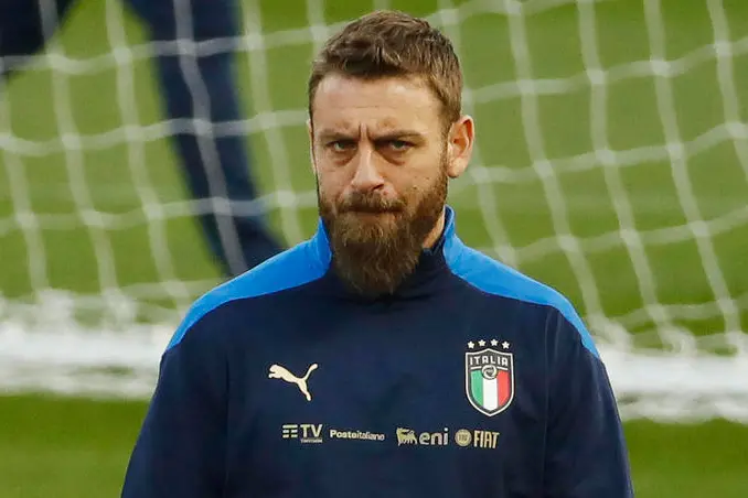 Italy's staff member Daniele De Rossi during the training session on the eve of the FIFA World Cup Qatar 2022 qualification round one soccer match Italy vs Northern Ireland at Ennio Tardini stadium in Parma, Italy, 24 March 2021. ANSA / ELISABETTA BARACCHI