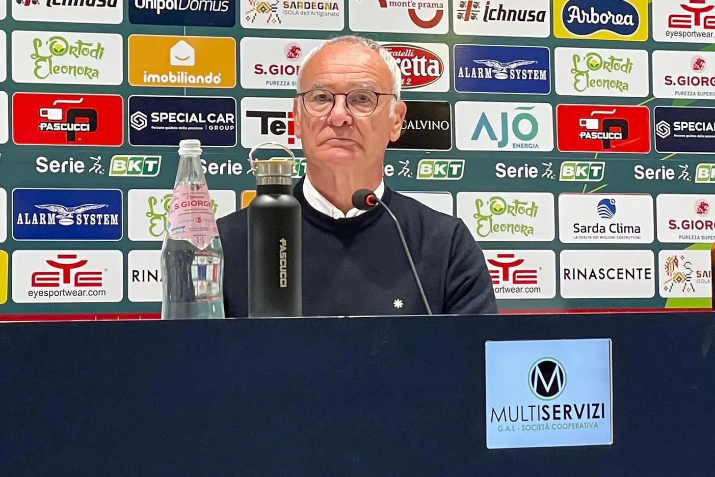 Claudio Ranieri dopo Cagliari-Bari (foto Spignesi)