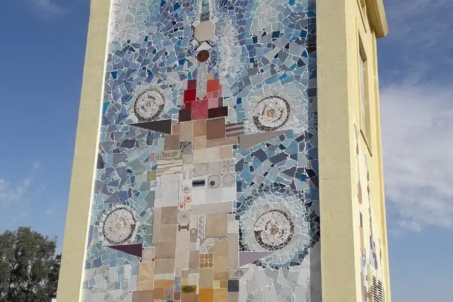 Particolare del murale (foto L'Unione Sarda - Ena)
