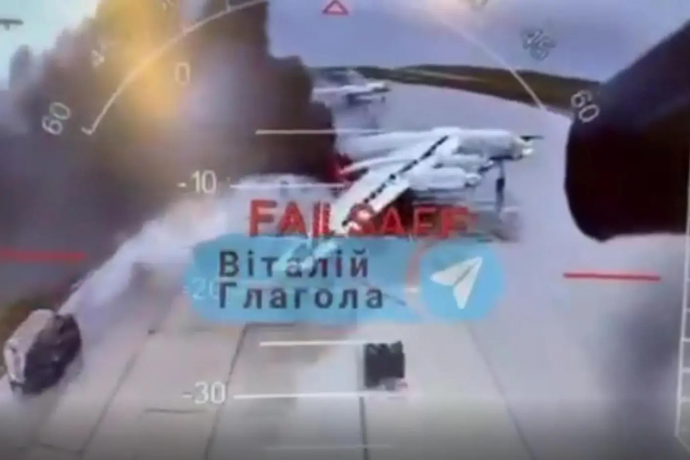 Un fermo immagine tratto da un video mostra attacchi di droni nella regione di Murmansk, nell'Artico (X Illia Ponomarenko via Ansa)