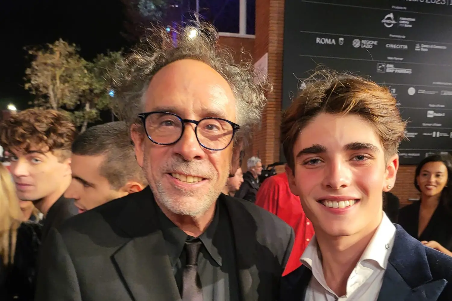 Tim Burton e Andrea Arru (foto concessa)
