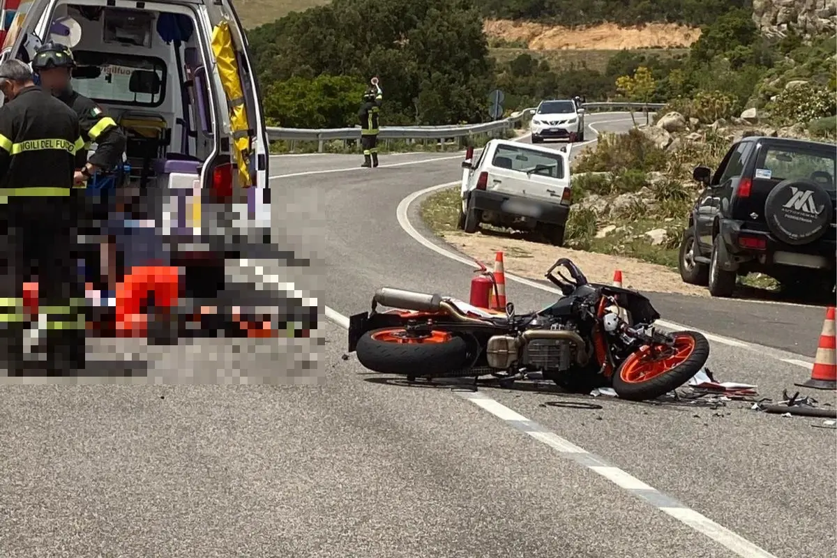La moto coinvolta nell'incidente mortale (Foto: Secci)