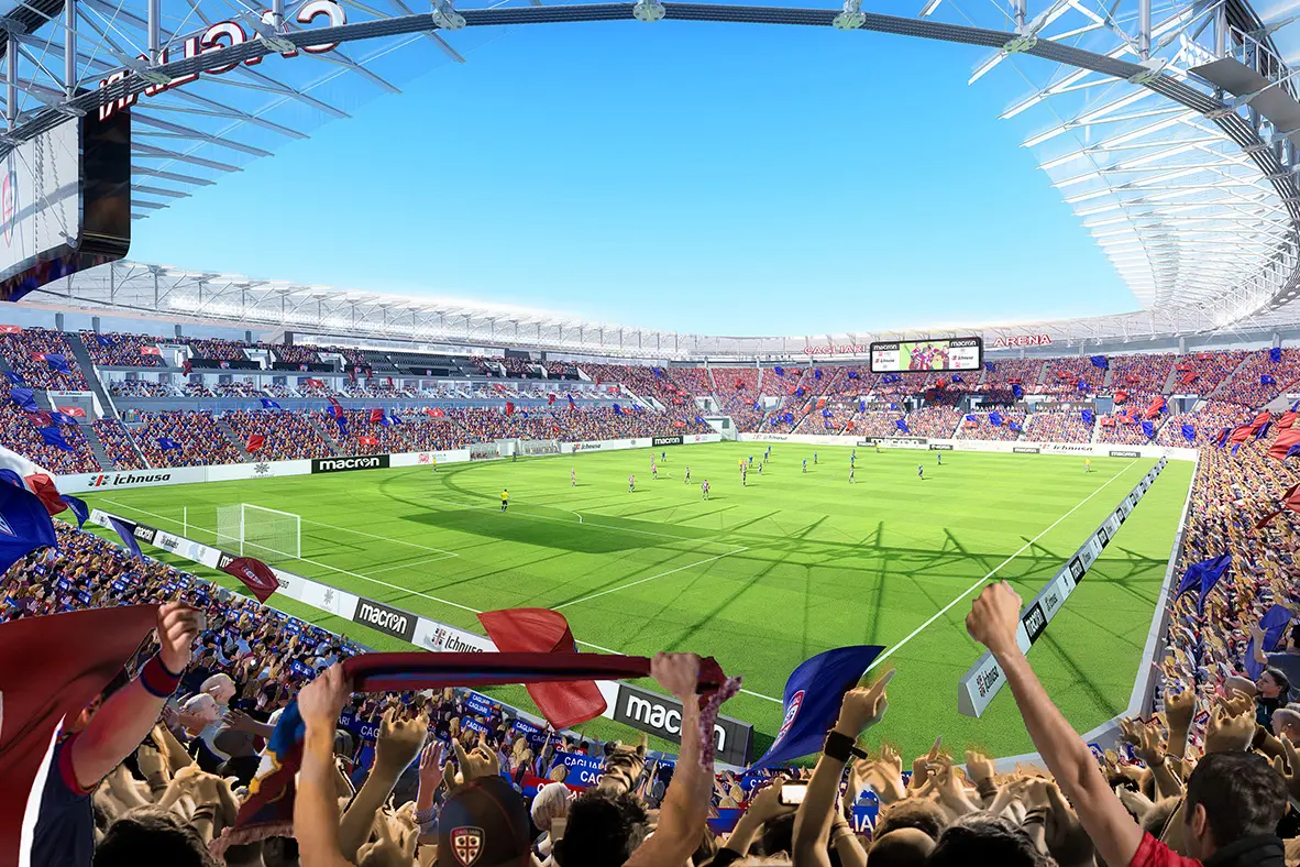A render of the new Cagliari stadium (Archive)