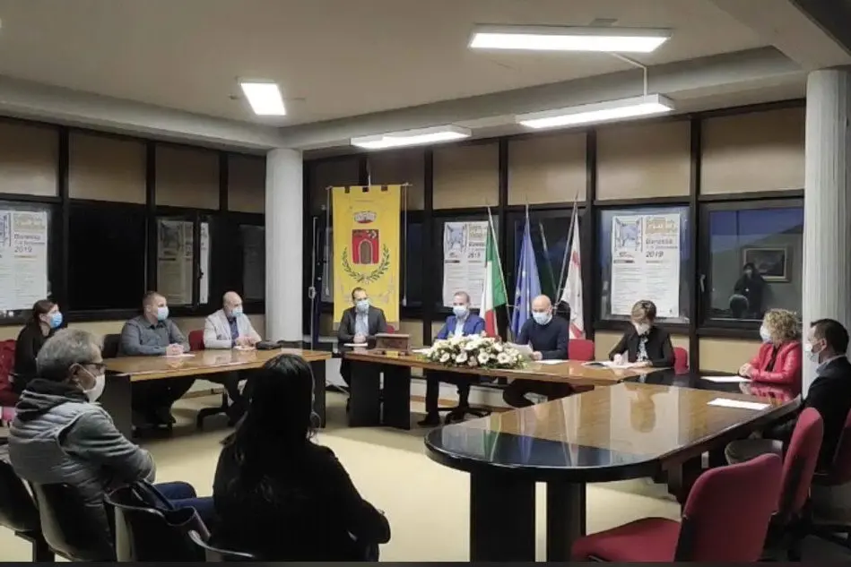 L'insediamento del Consiglio comunale di Baressa (foto Sanna)