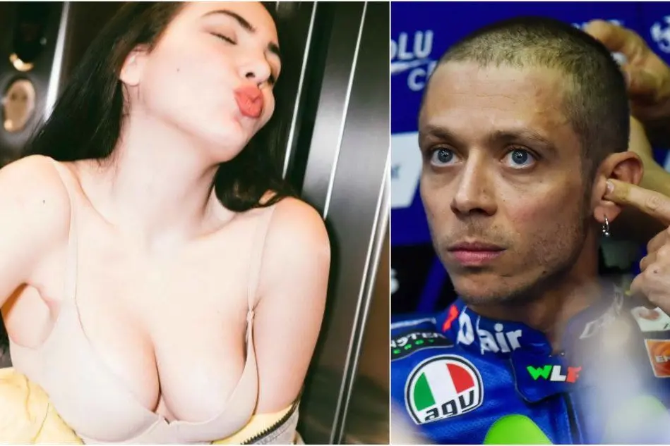 Roberta Tirrito e a destra Valentino Rossi