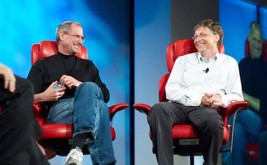 Steve Jobs insieme a Bill Gates