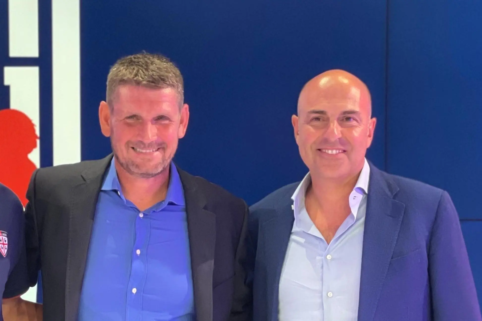 Tommaso Giulini e Nicola Riva, presidente e club ambassador del Cagliari (archivio)