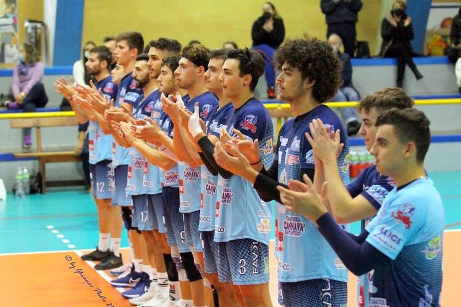 I giocatori della VBA Olimpia Sant'Antioco (foto Mauro Ghiani)