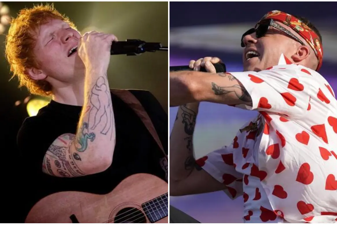 Ed Sheeran e Macklemore (Ansa)