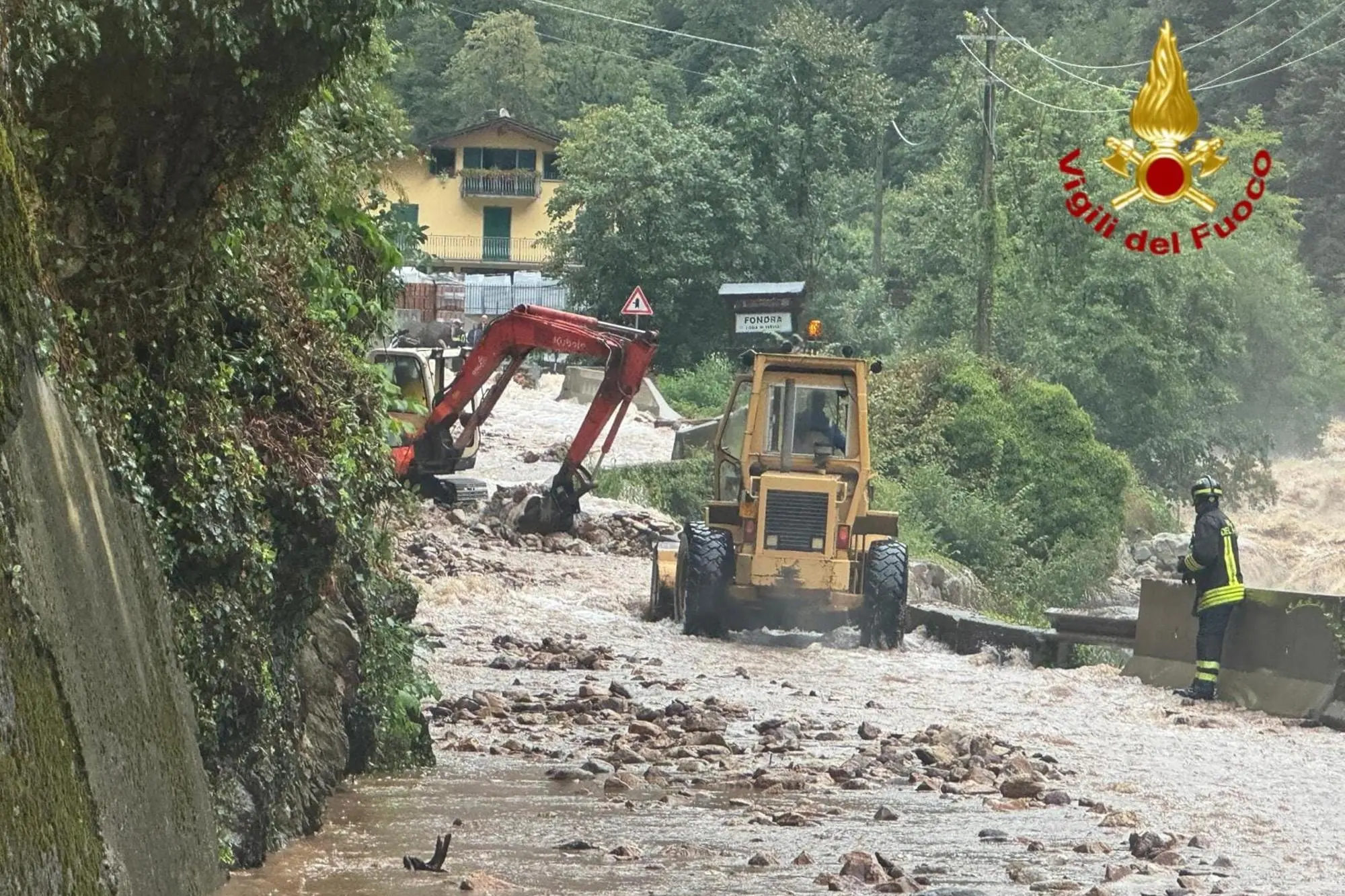 Frana in Val Brembana (foto via Ansa)