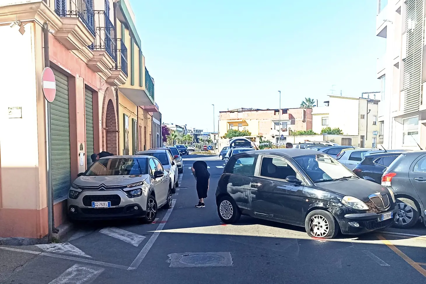 L'incidente in via Deroma (Foto: Davide Lao)