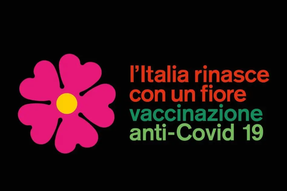 Lo slogan per la campagna vaccinale (Ansa)