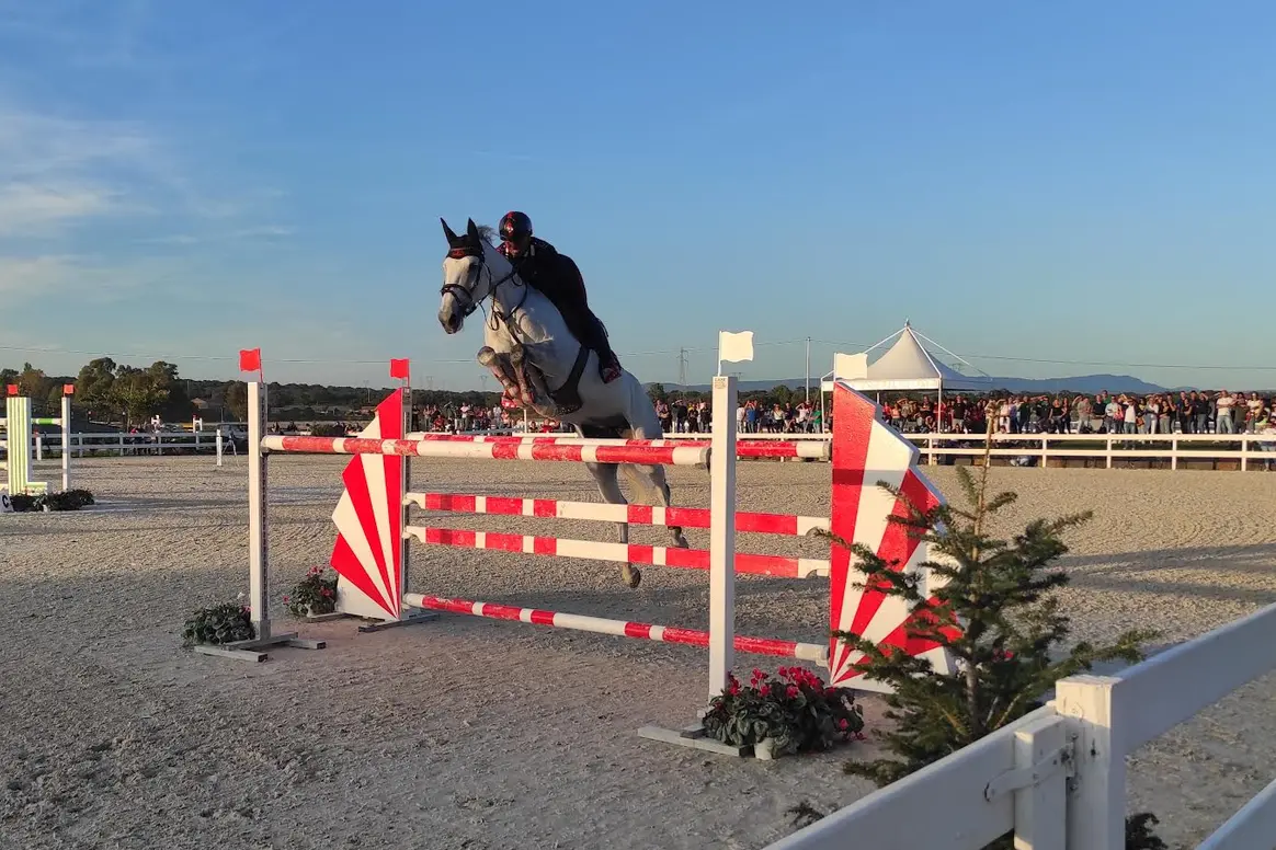 Bruno Chimirri durante una gara di salto ostacoli